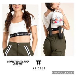 NWT- Waisted- WHITNEY ELASTIC BAND CROP TOP Size Medium